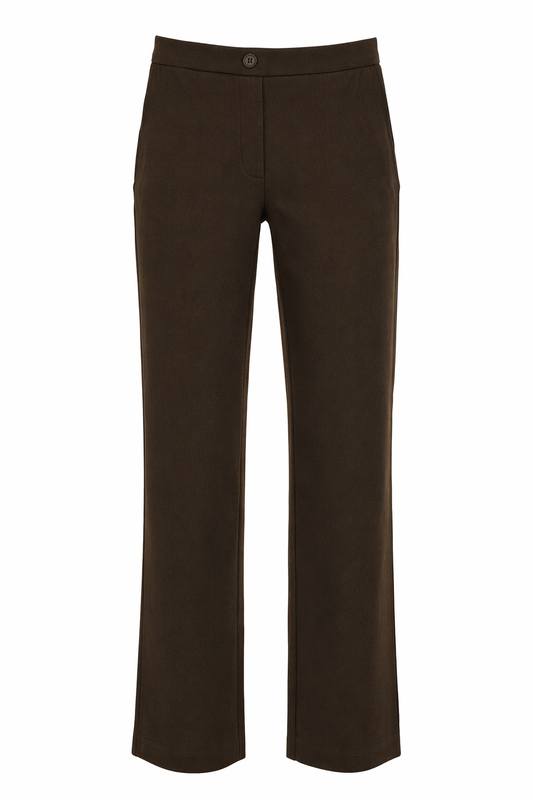 donkerbruine wijde broek patti van zizo