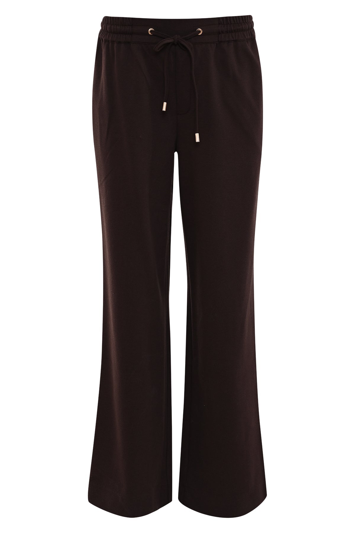 reida bruine broek is een comfortabele damesbroek met een elastische tailleband en aantrekkoord