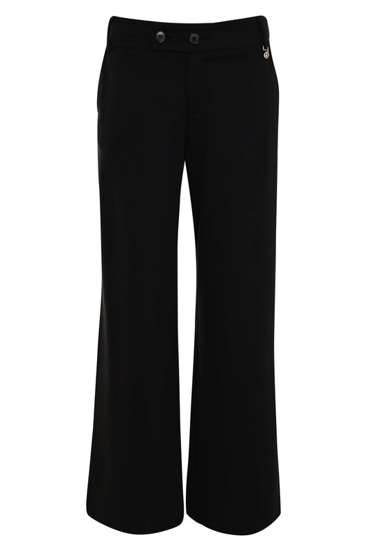 Zwarte wide leg broek Sella