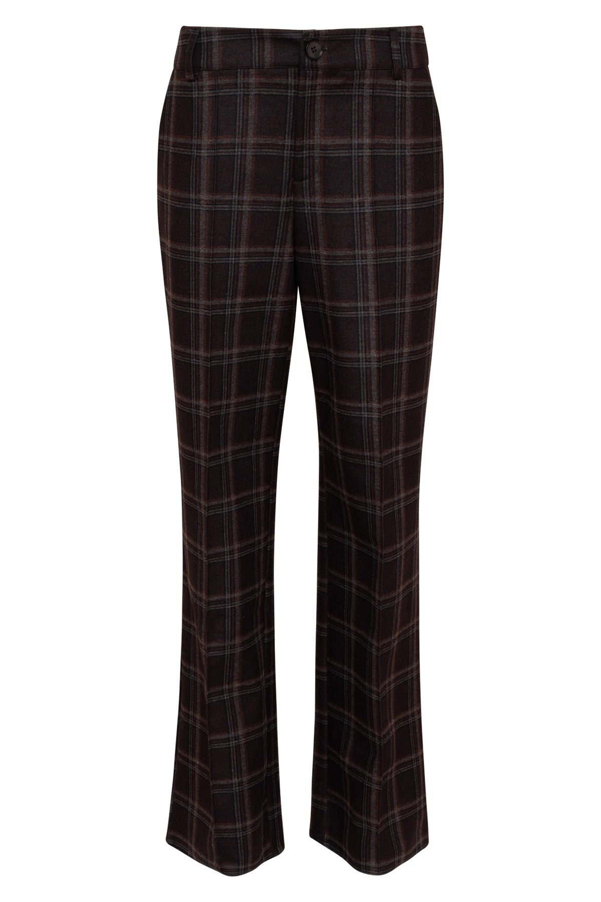 Calla bruine geruite broek