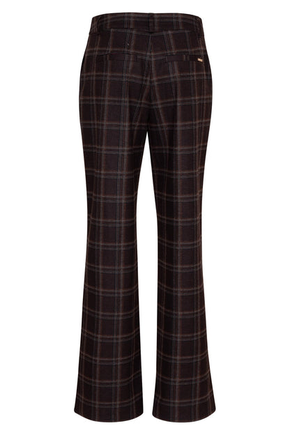 Calla bruine geruite broek