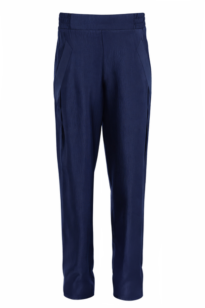 broek dixon night blue met steekzakken en elastische tailleband