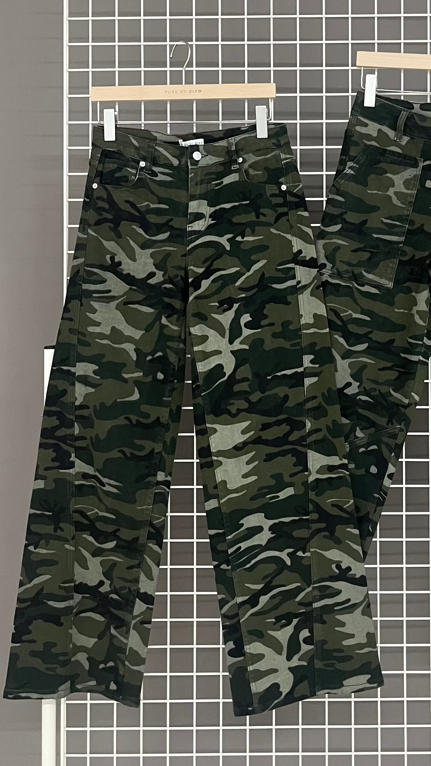 Camo print jeans wide leg Lisboa