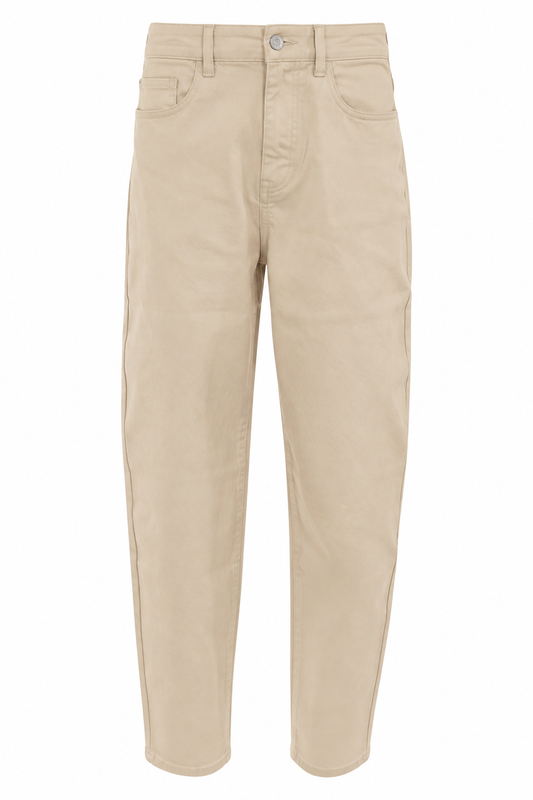 Zandkleurige barrel jeans L30 Lagos