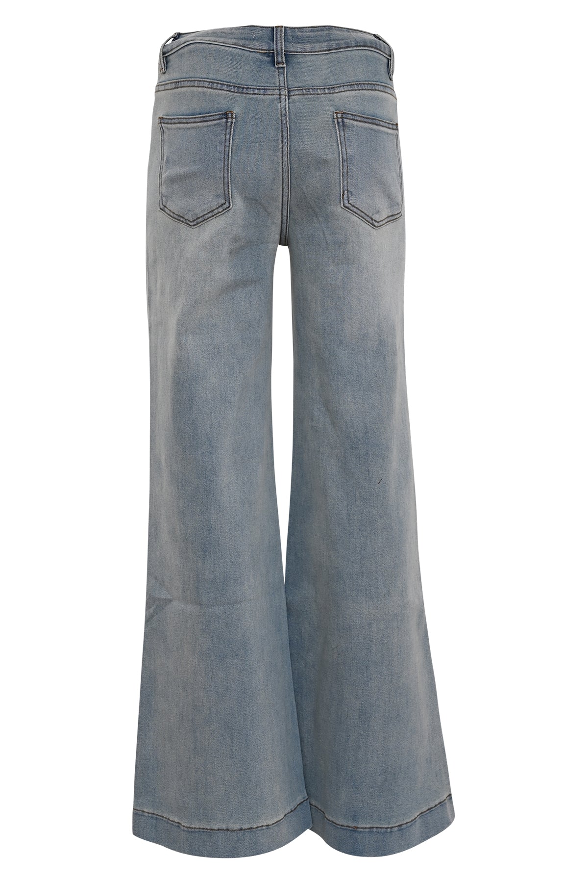 achterkant porto stone bleached wideleg jeans