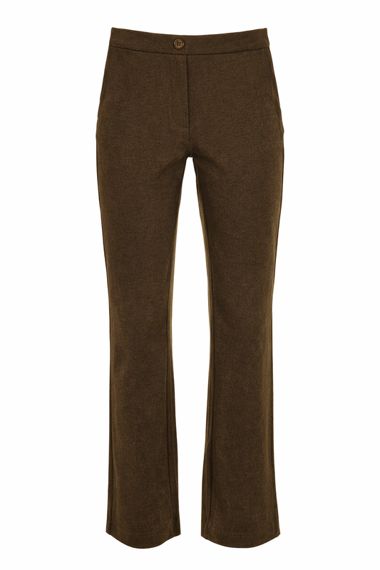 tricot broek patti in mosgroen van de herfstcollectie