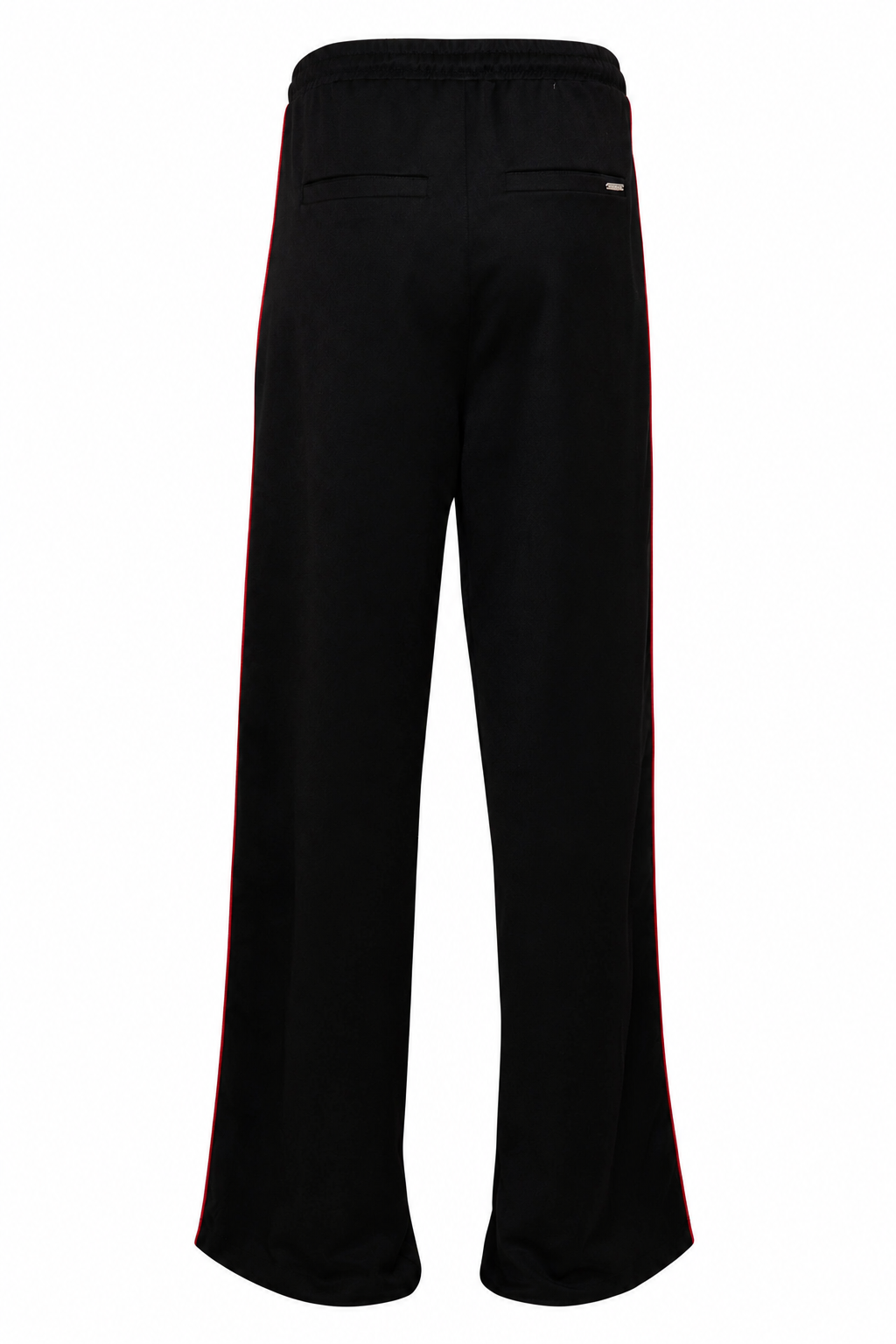 Zwarte broek Rachel met rode zijstreep