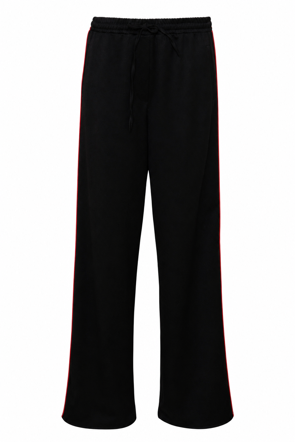 Zwarte broek Rachel met rode zijstreep