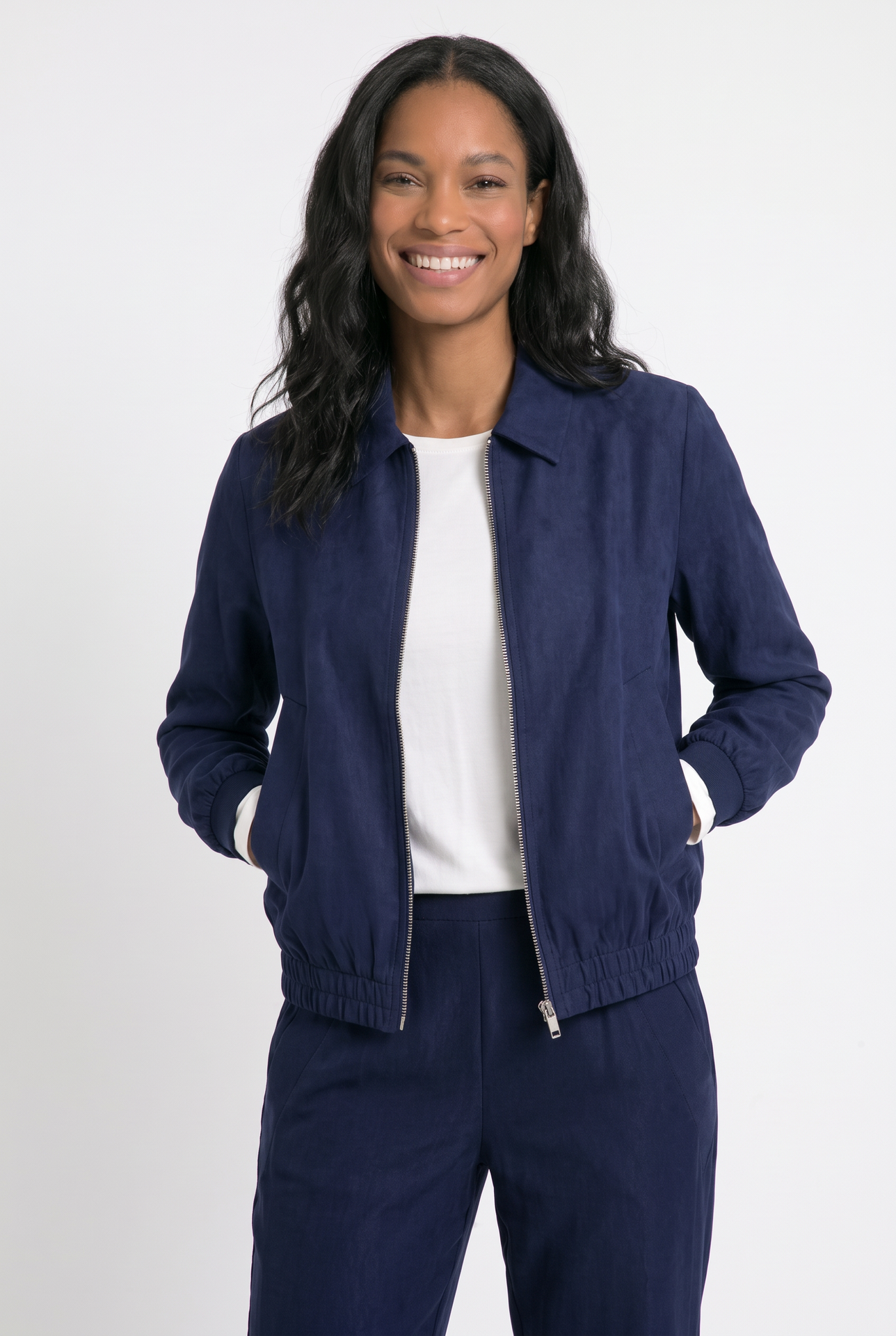 Donkerblauw bomber jasje Simmy