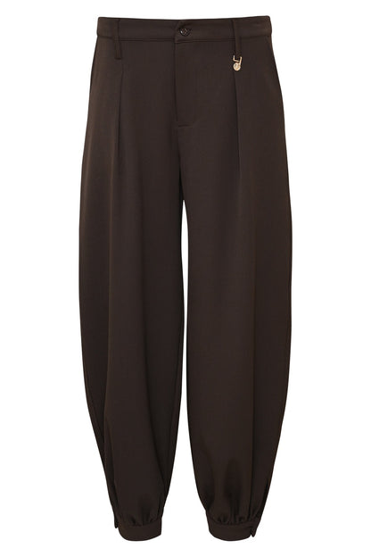 Bruine barrel broek Vida