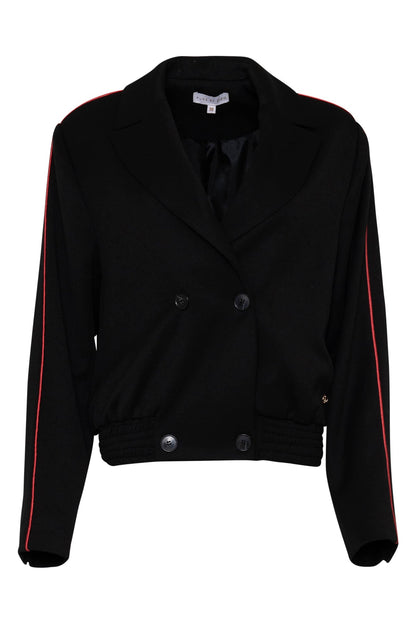 Zwarte Zinzi blazer met rode bies