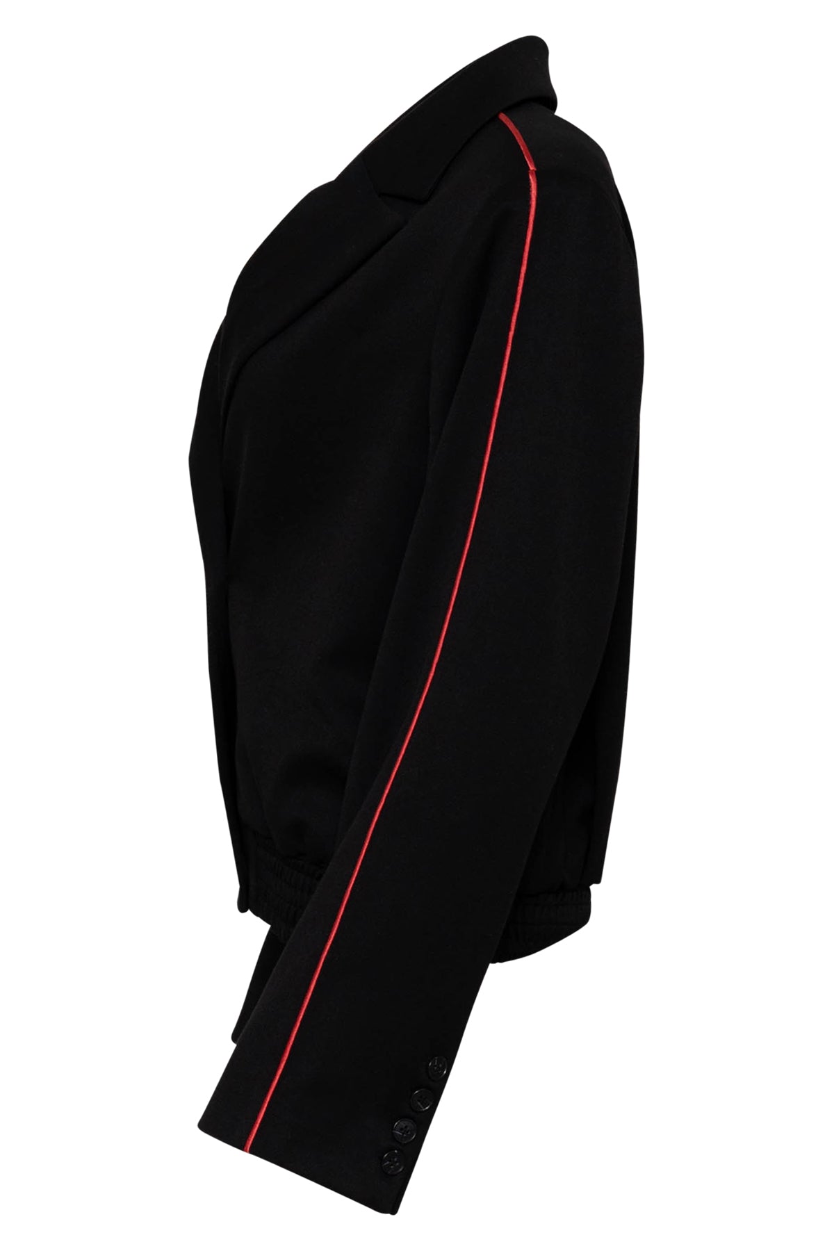 Zwarte Zinzi blazer met rode bies