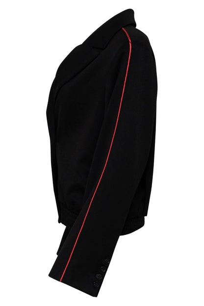 Zwarte Zinzi blazer met rode bies